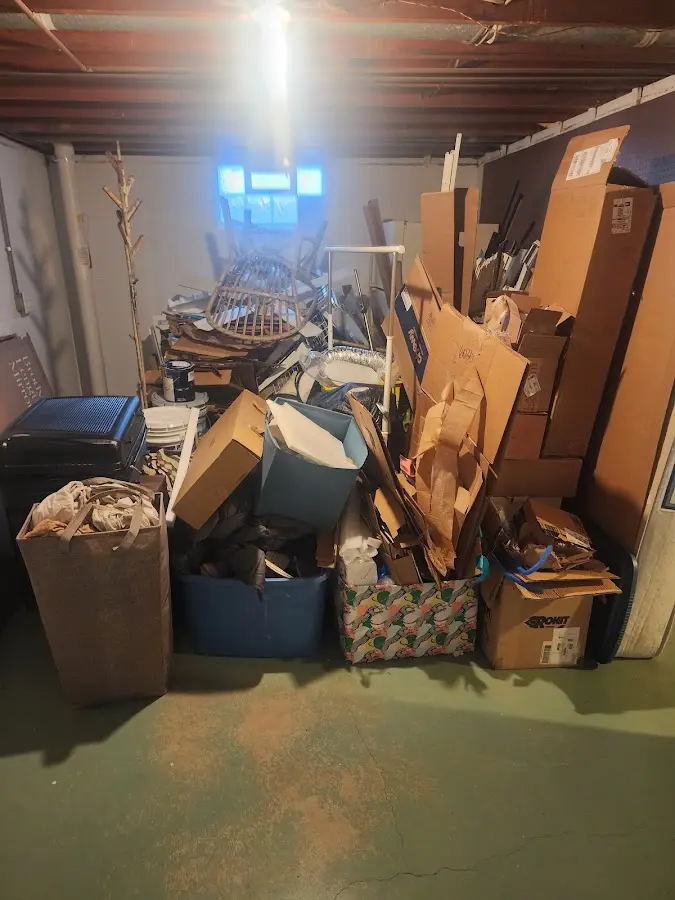 Roll-off dumpster container at job site for 4 Yard Dumpster Rental in Guadalupe